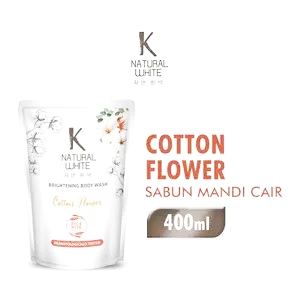K natural white brightening body wash cotton flowers 400ml