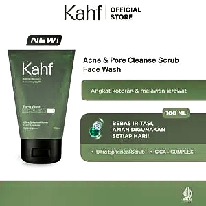 Kahf face wash scrub acne & pore cleanse 100ml