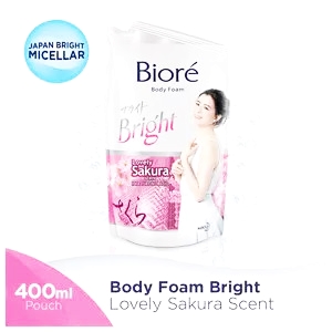 Kao biore body foam refill cherry sakura 400ml