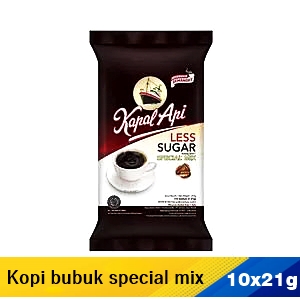 Kapal api kopi bubuk less sugar special mix 10x21g