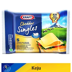Kraft Keju Single Tinggi Kalsium 5 Lembar (75gr)