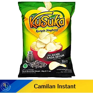Kusuka keripik singkong ayam lada hitam 60g