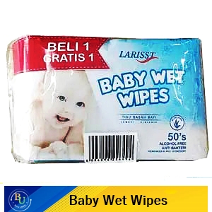 Larisst baby wet wipes 50's (1+1) non alcohol