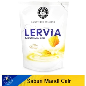 Lervia sabun susu cair smoothing plus honey 400ml