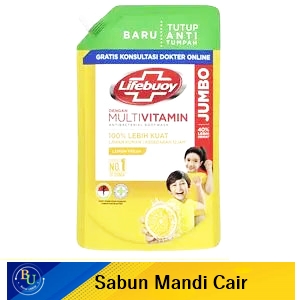 Lifebuoy sabun mandi cair refill lemon fresh 825ml