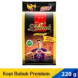 Luwak kopi bubuk murni premium (1+1) 2x110g