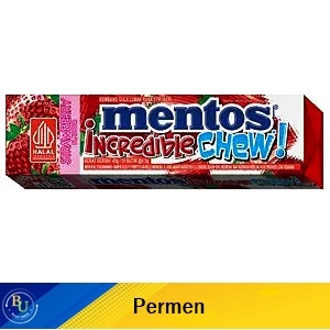 Mentos incredible chew candy strawberry 45g