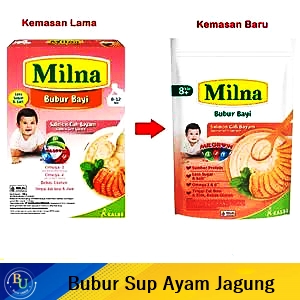 Milna bubur bayi 8+ sup ayam jagung 100g