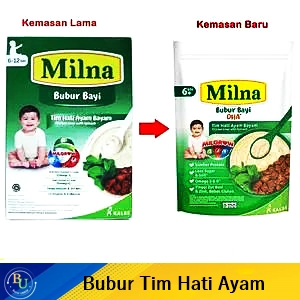 Milna bubur reguler 6 bulan tim hati ayam bayam 120g