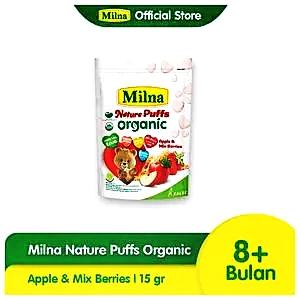 Milna nature puffs organic apple & mix berries 15g