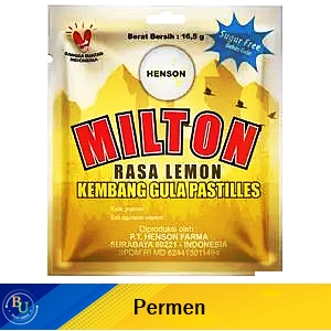 Milton candy pastilles sugar free lemon 16.5g