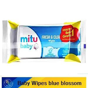 Mitu baby fresh & clean wipes blue blossom berry 2x40's