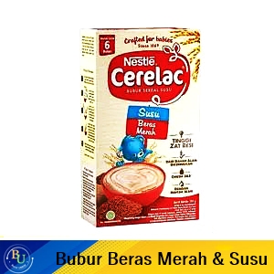 Nestle bubur bayi cerelac probiotik beras merah & susu 120g