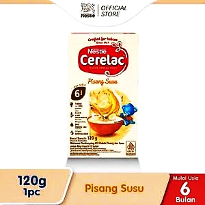 Nestle bubur bayi cerelac probiotik pisang & susu 120g