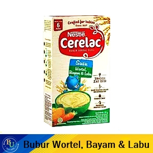 Nestle bubur bayi cerelac probiotik wortel, bayam & labu 120g