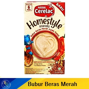 Nestle cerelac homestyle bubur beras merah ayam tomat 120g