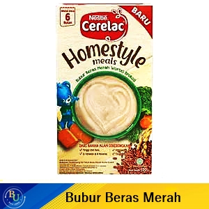 Nestle cerelac homestyle bubur beras merah wortel brokoli 120g