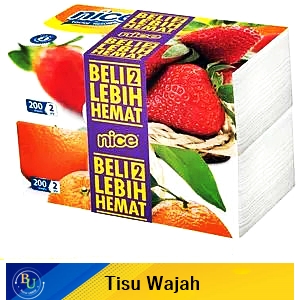 Nice facial tissue beli 1 gratis 1 softpack 2 ply 2x200's