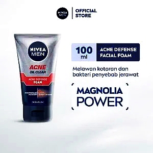 Nivea facial foam men acne oil clear acne defense 100ml