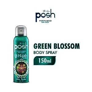 Posh body spray perfumed hijab chic green blossom 150ml