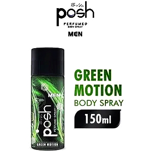 Posh body spray perfumed men green motion 150ml