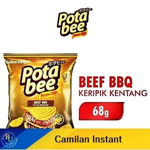 Potabee snack potato chips bbq 68g
