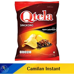 Qtela keripik singkong ayam lada hitam 100g