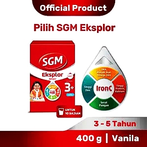 SGM eksplor 3+ pro-gressmaxx susu pertumbuhan vanila 400g