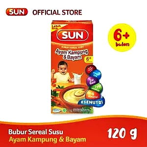 Sun bubur sereal susu ayam kampung & bayam 120g