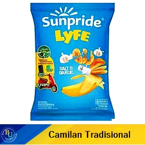 Sunpride lyfe cavendish banana chips salt & garlic 55g