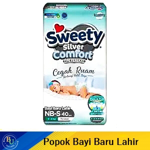 Sweety Diaper Silver Comfort isi 40 NB-S