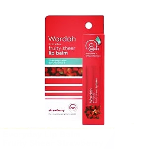 Wardah everyday lip balm fruity sheer strawberry 4g