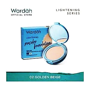 Wardah lightening two way cake refill 02 golden beige 12g
