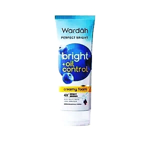 Wardah perfect bright creamy foam bright + oil control 100ml