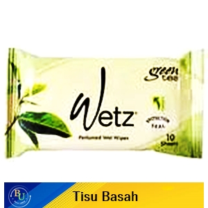 Wetz natural wet wipes 10's green tea