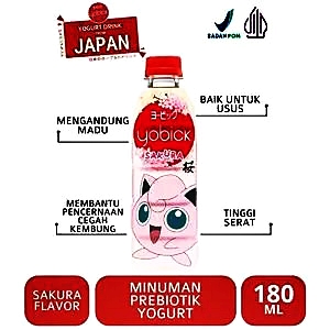 Yobick minuman prebiotik yoghurt sakura 180ml